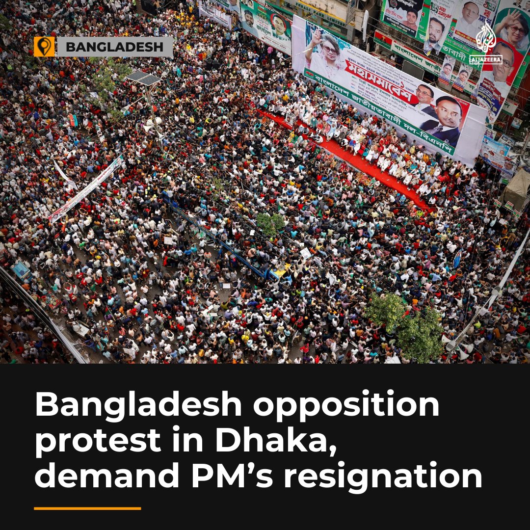 AJEnglish's tweet photo. The Bangladesh Nationalist Party have demanded polls expected early next year are overseen by a neutral caretaker gov't https://t.co/E36ePm9n2Y https://t.co/o3pxU8PGUJ