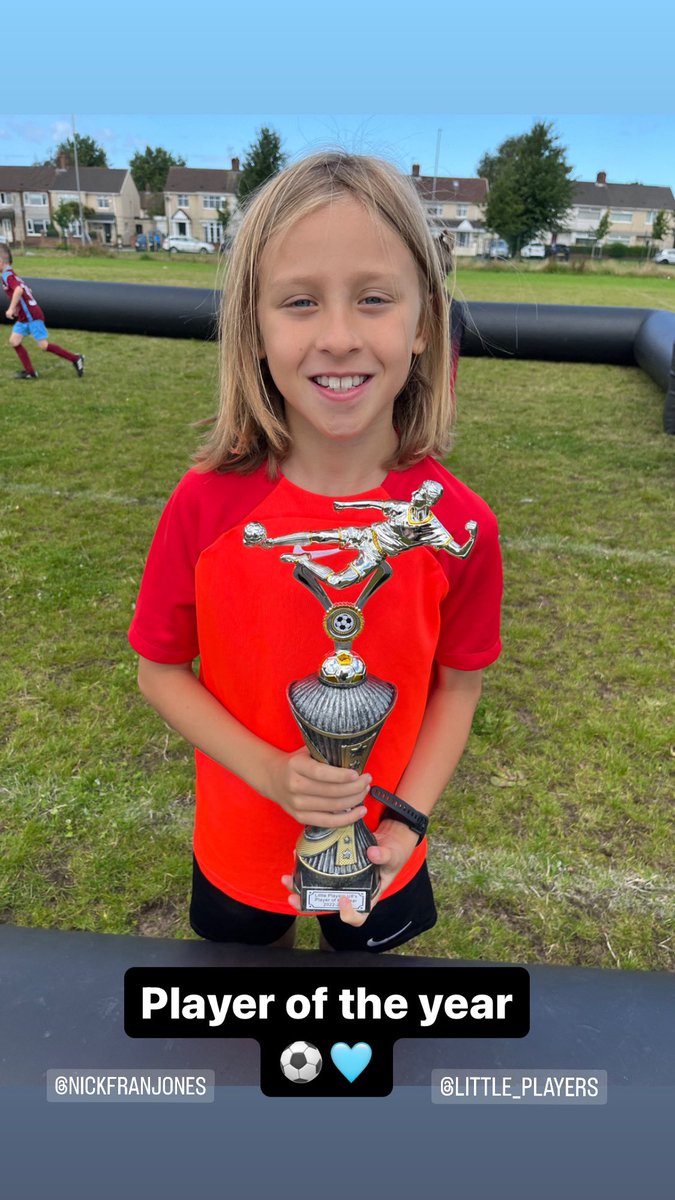 Player of the year for our Sonny today ⚽️❤️ always gives his all 🥰 xxx