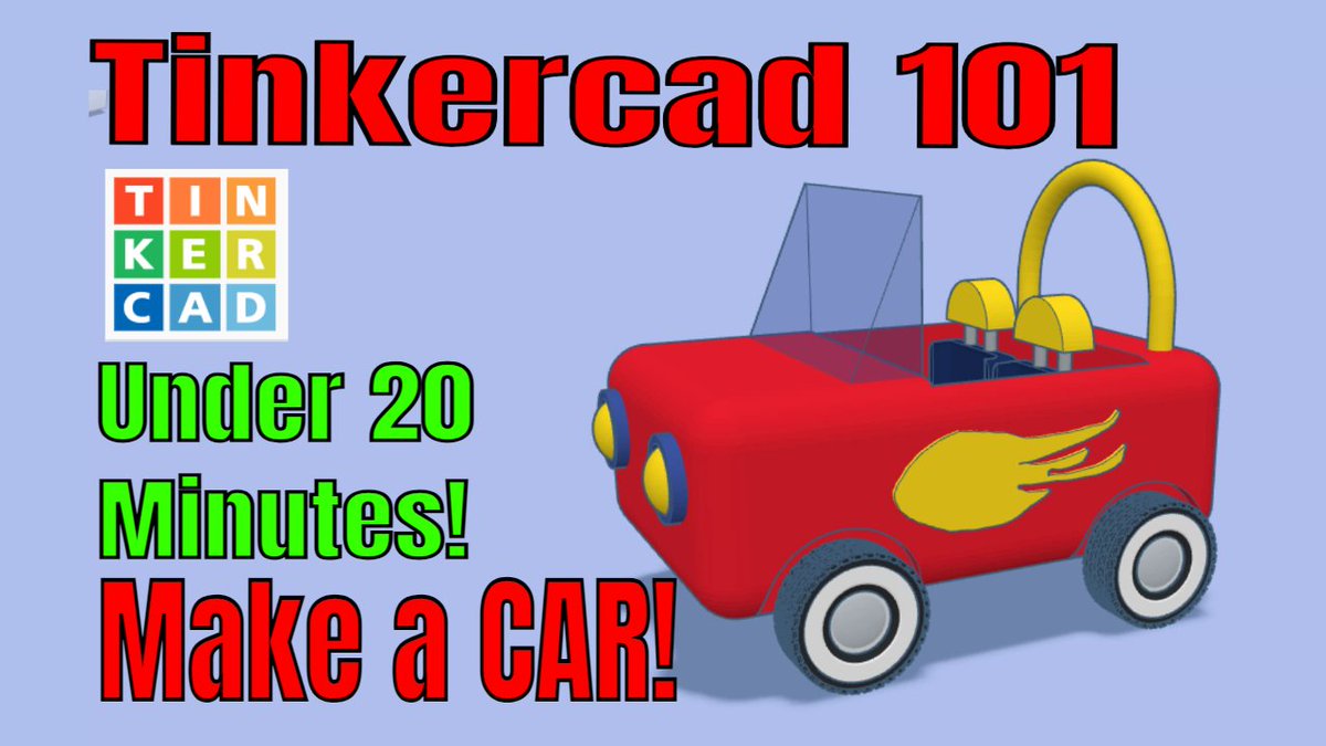 The Best Way to Learn #Tinkercad. Build a Car in less than 20 minutes! 

Watch Now: youtu.be/Ntgm_LiYyIg