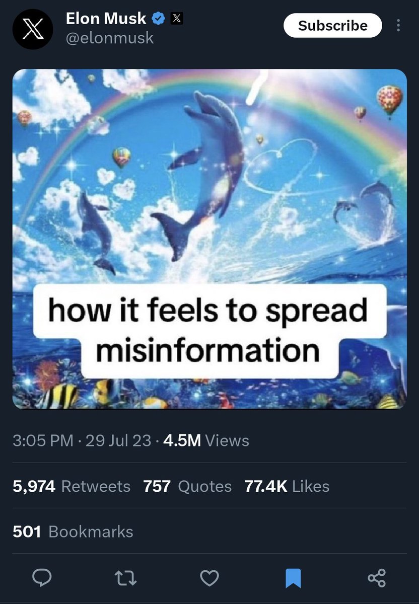 is it good when the CEO of an increasingly right wing social media site posts this