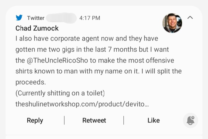 oilcanloser's tweet photo. My agent made me delete this https://t.co/ff90EZ1pOw