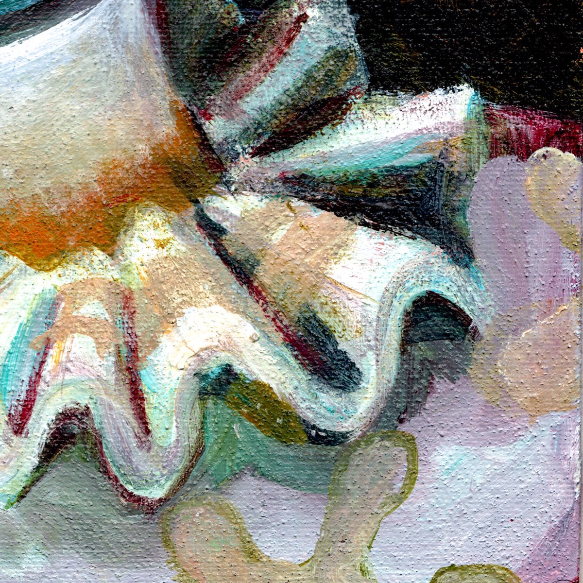 "Agatha Smokes Winstons," acrylic on board (8"x10")