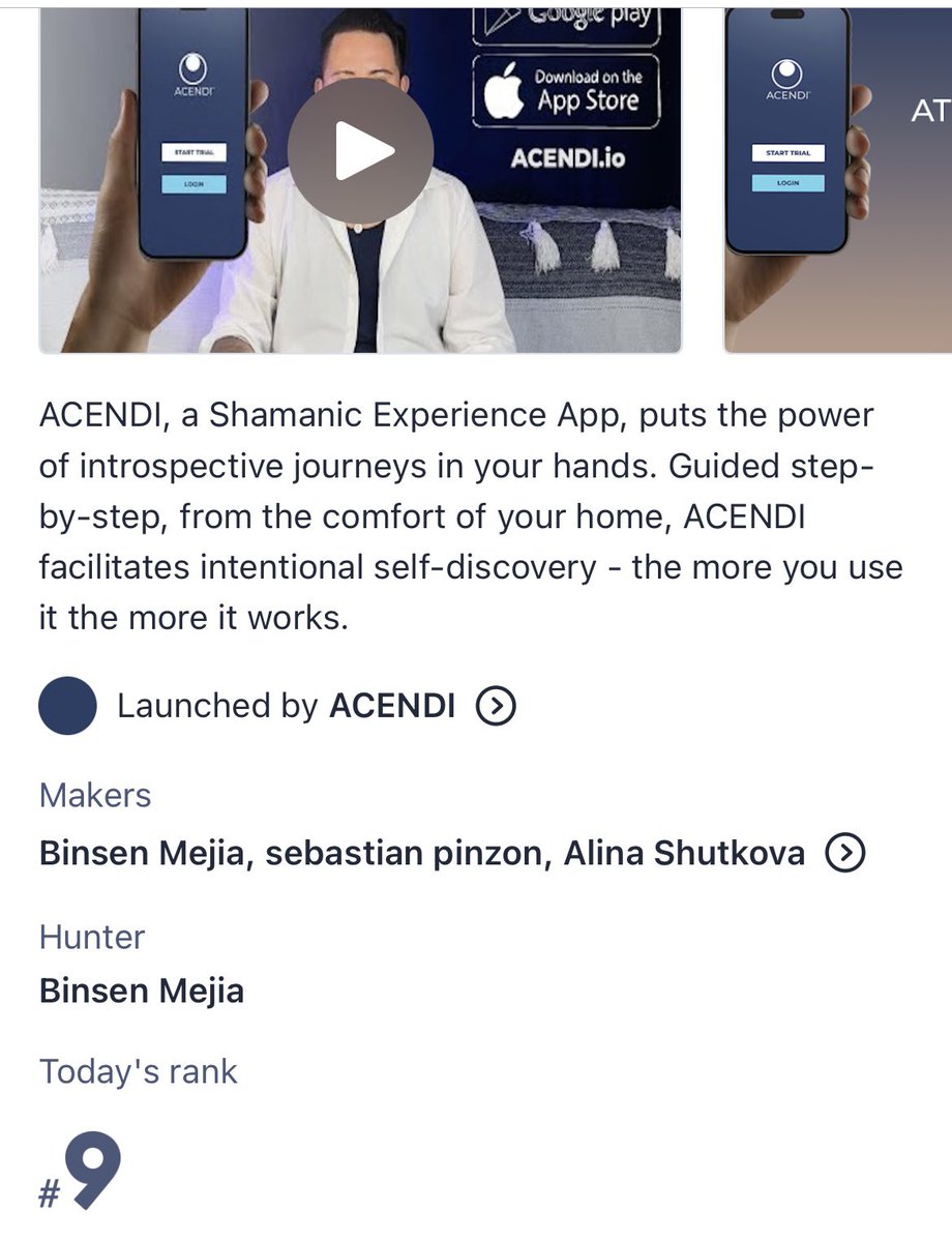 ACENDI_io's tweet image. We’re #9 on #ProductHunt today!!! 🙌🏽😅🌞