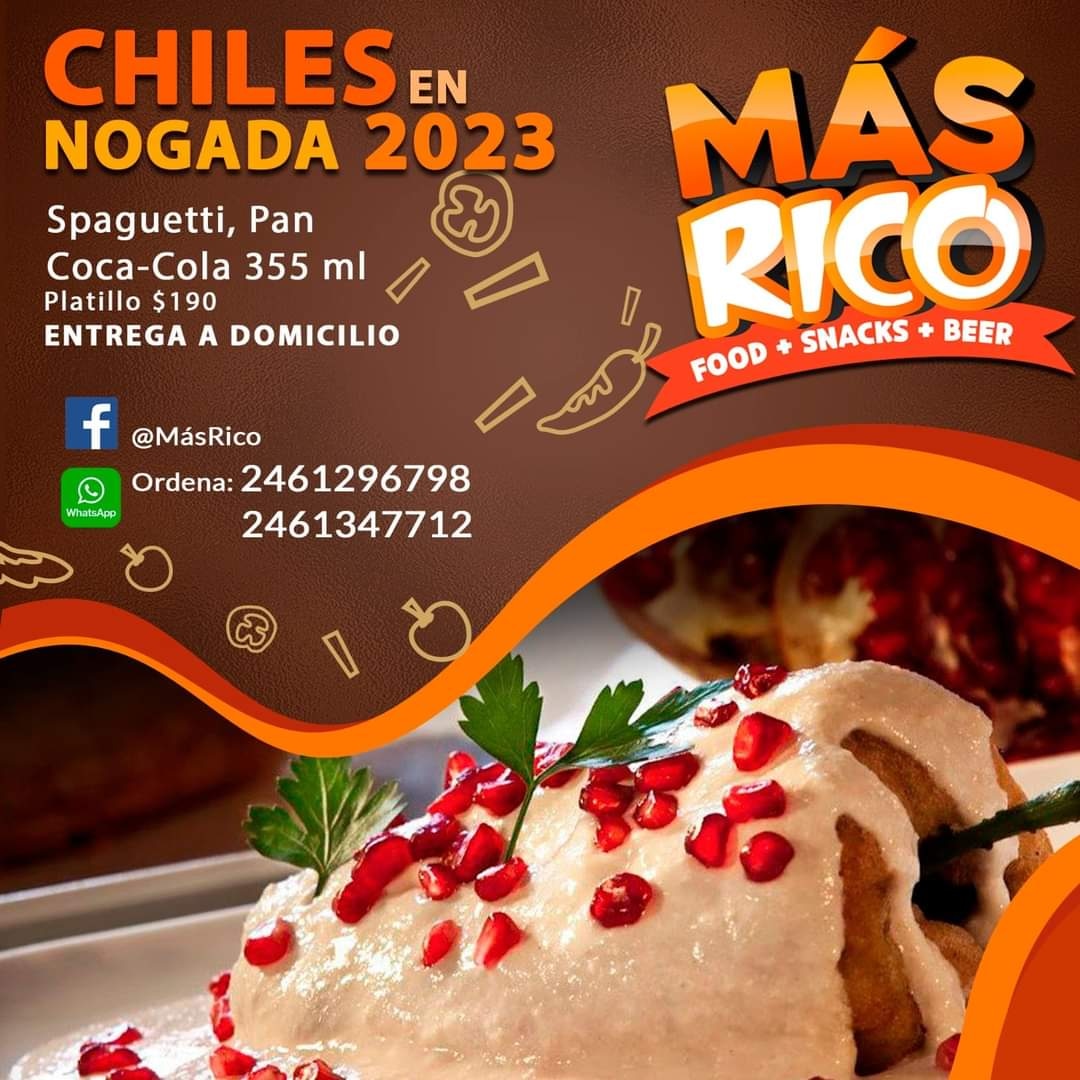 YeredGC's tweet photo. #EsHoyEsHoy ‼️
Ya estamos entregando los pedidos de #ChilesEnNogada, qué esperas mándame WhatsApp al 246 129 6798 y lo llevamos a tu casa. #SabadosYDomingos, entre semana pedidos con un día de anticipación ‼️ https://t.co/CdWhkqrj5g