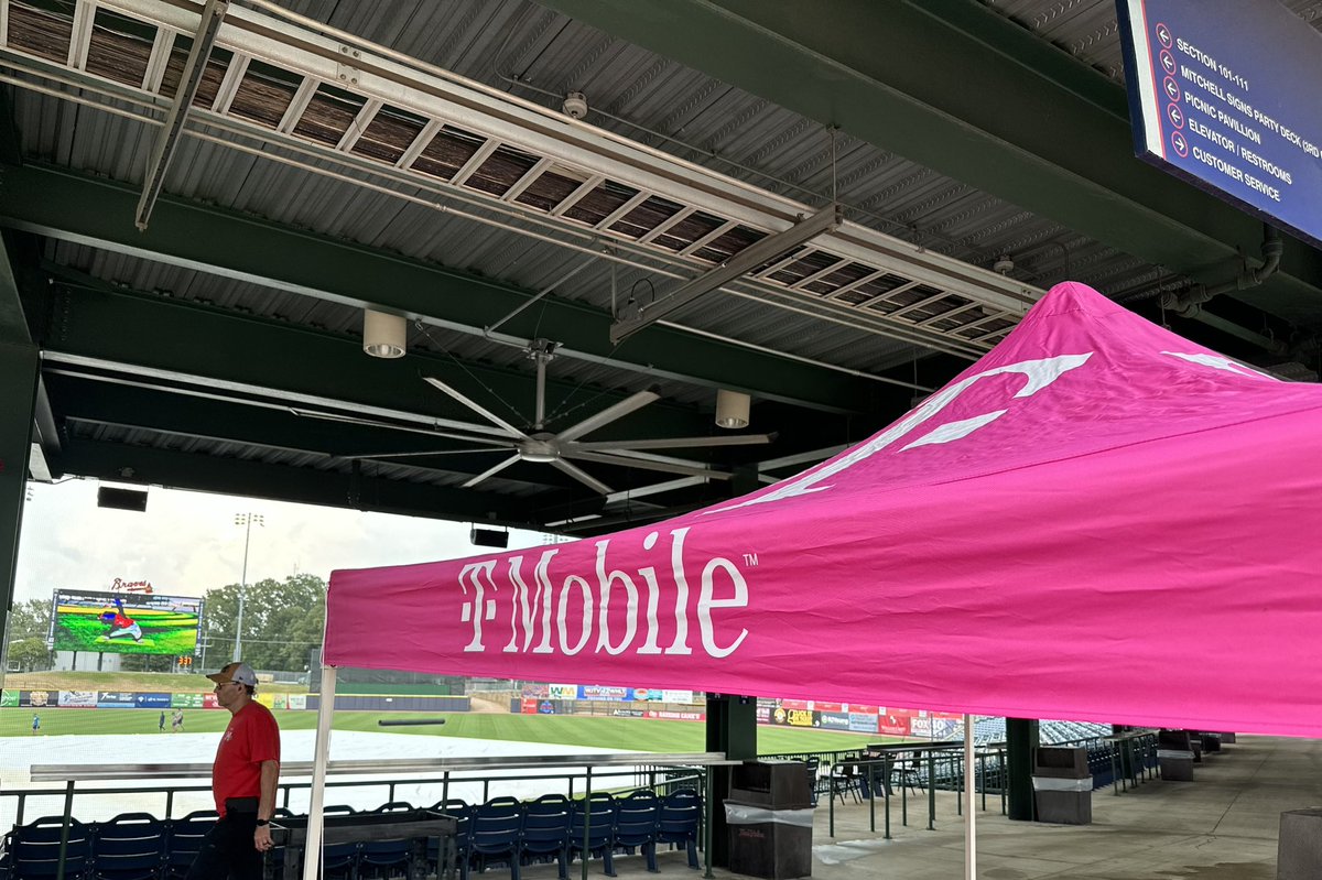 Fabian (@fabiantmobile) on Twitter photo T-Mobile is ready and set up for the <a href="/mbraves/">Mississippi Braves</a> vs <a href="/BlueWahoosBBall/">Pensacola Blue Wahoos</a> baseball game!!
#MagentaSMRA
<a href="/mbraves/">Mississippi Braves</a> <a href="/TMobile/">T-Mobile</a> <a href="/agreatleader/">Carlos Esparza</a> <a href="/mrsclynn/">Christine Lynn</a> T-Mobile is ready and set up for the <a href="/mbraves/">Mississippi Braves</a> vs <a href="/BlueWahoosBBall/">Pensacola Blue Wahoos</a> baseball game!!
#MagentaSMRA
<a href="/mbraves/">Mississippi Braves</a> <a href="/TMobile/">T-Mobile</a> <a href="/agreatleader/">Carlos Esparza</a> <a href="/mrsclynn/">Christine Lynn</a>