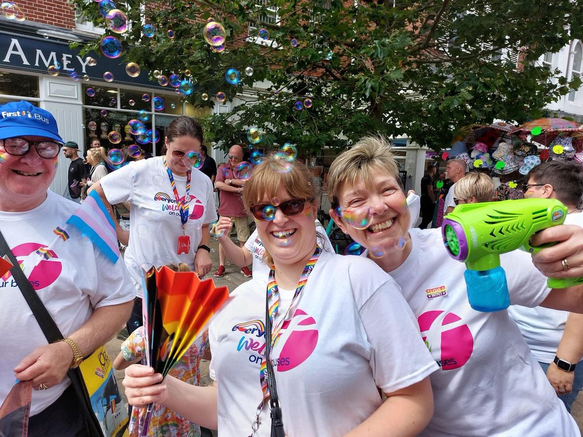 Drag on a bus, parades and bubbles! What an awesome day it's been at @NorwichPride! 🏳️‍🌈🏳️‍⚧️

#LGBTQ #LGBT #Pride #Proud #EveryonesWelcomeOnOurBuses