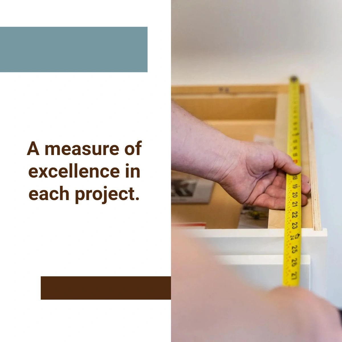 We go to great lengths to ensure that you're 100% satisfied with your custom cabinetry. After all, 99.9% simply wouldn't do. #CaliperWoodworkingCorp #woodworking #CustomCabinets #MaldenMA #millwork