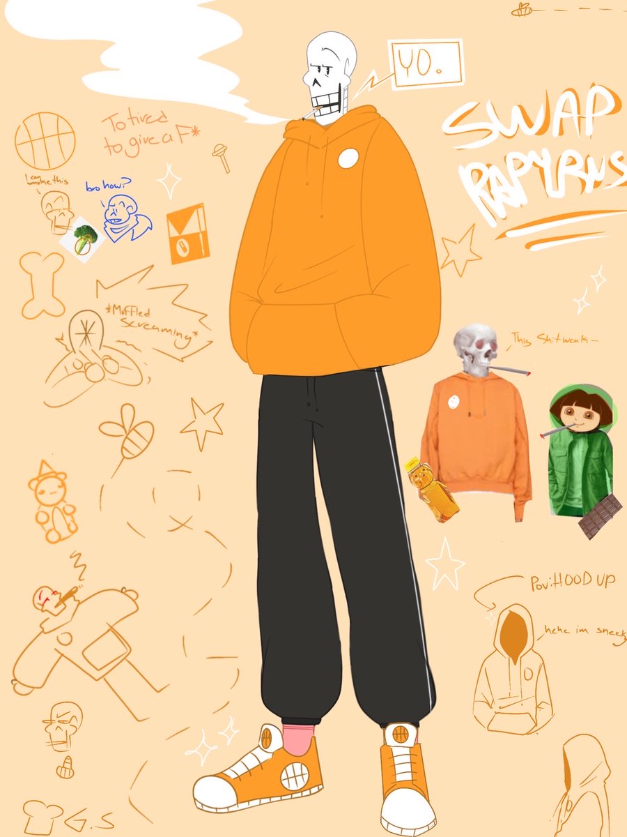 GodsSandwich's tweet photo. I drew swap papyrus for my comic! #underswap #undertaleAU #swappapyrus https://t.co/wTjipOI7OS