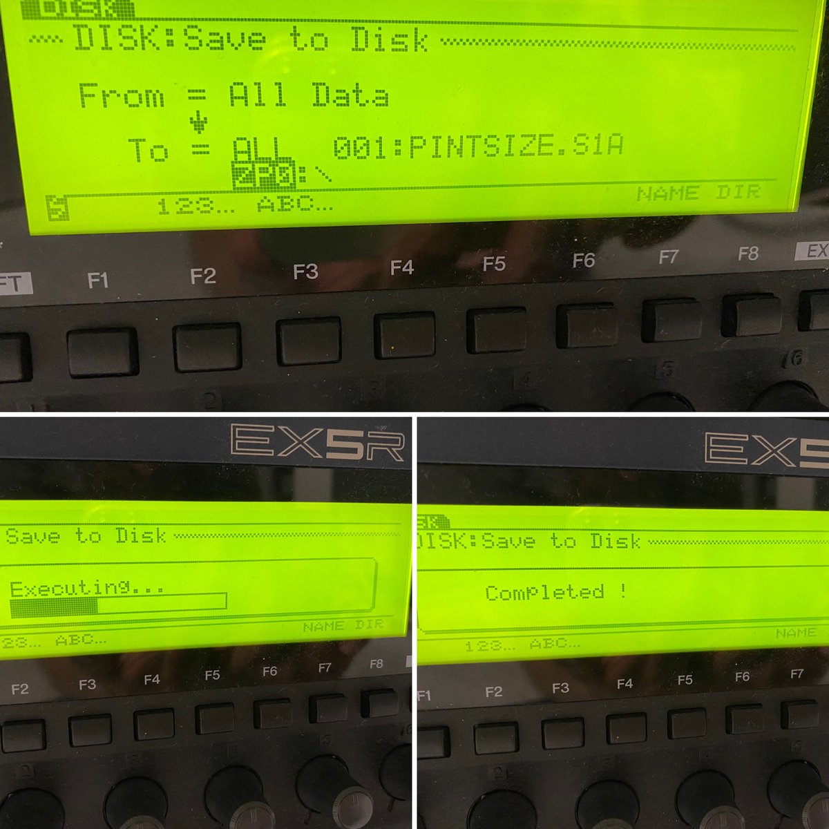 algorhythmus_de's tweet photo. algorhythmus(#Kultur);
Wohoo - back to the 80ies/90ies. My #FloppyDrive runs into error and cannot write on the disk. Time to use futuristic #SCSI connection to backup on #ZipDrive.
I love my Blue Beast @YamahaMusicEU #EX5R https://t.co/si18SpMewM