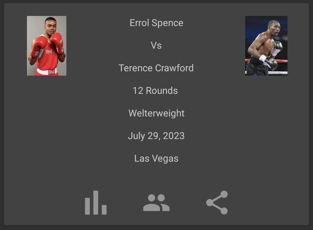 It's nearly time, score #SpenceCrawford on Fight Score 📱📝