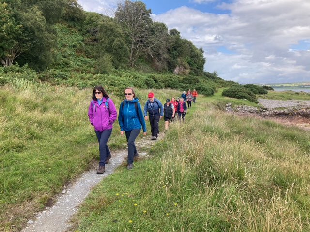 A fine day out with our group on Bute today. We were walking the southern section of the excellent @WestIslandWay