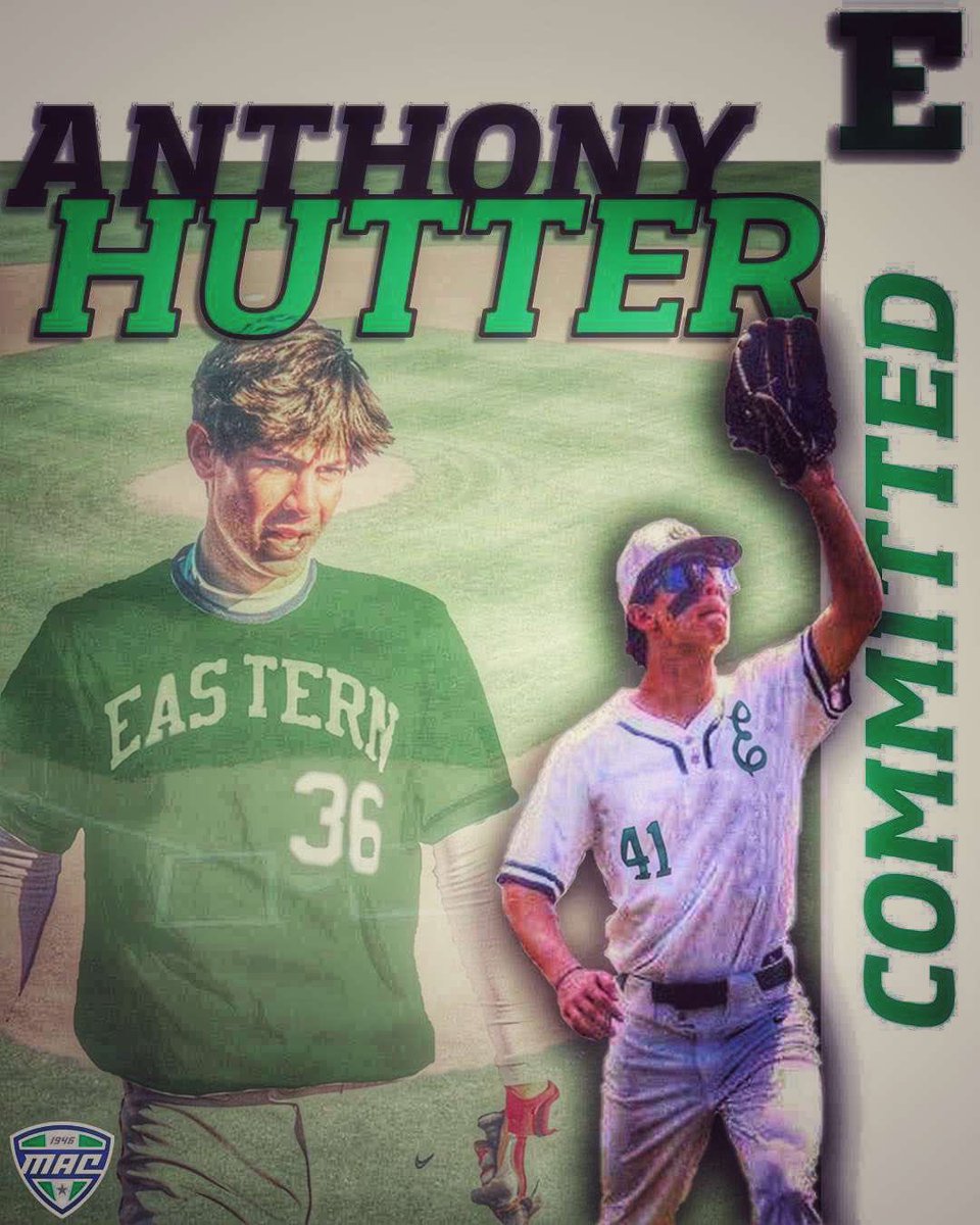 HutterAnthony's tweet photo. Very excited to announce my commitment to further my academic and athletic career at Eastern Michigan. I want to thank my family, coaches, and friends that have helped me to get to this point.  Also thank you to the EMU coaching staff!  @CoachRB6 @ReleaseBaseball @ECbaseball_ https://t.co/UysLR9z96N