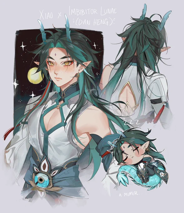 Just wanted to see him in this…. He's slaying ngl  #xiao #GenshinImpact x #honkaistarail