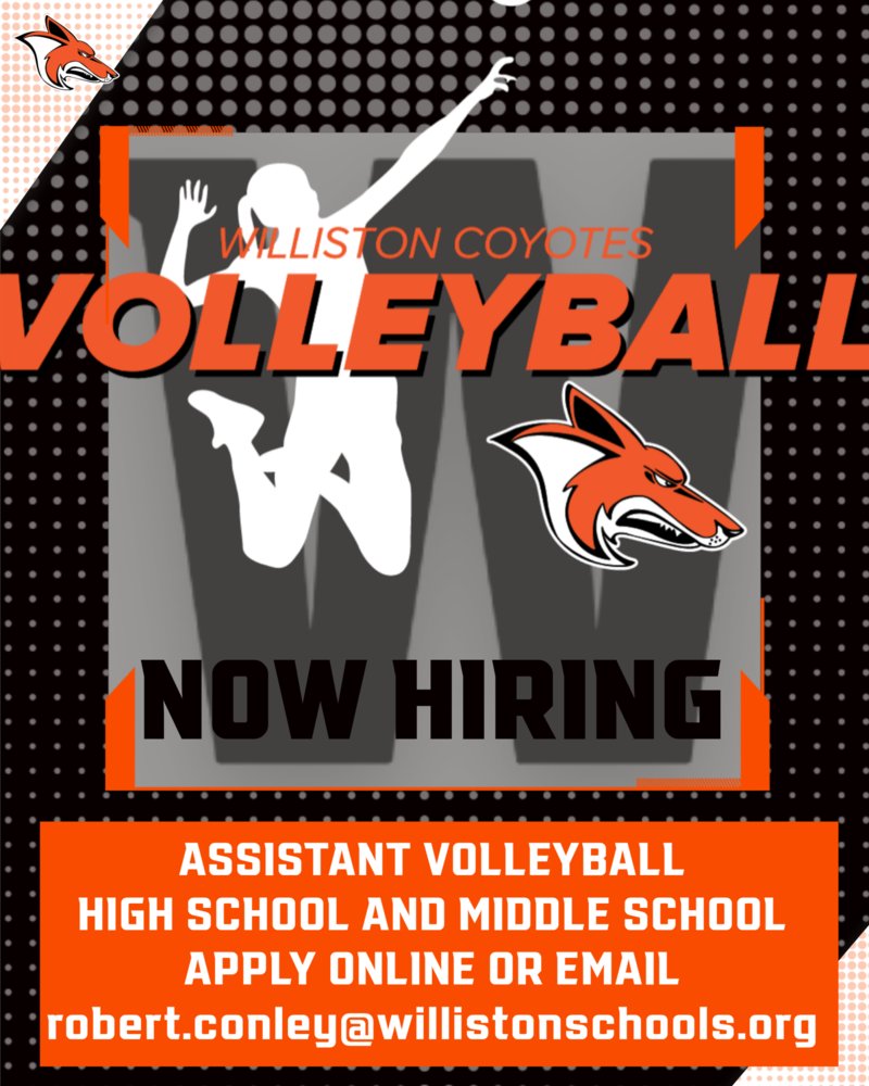 Now Hiring- Assistant Volleyball willistonschools.org/article/118360…