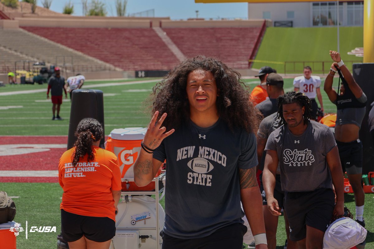 New Mexico State Football (@nmstatefootball) on Twitter photo Post practice vibes โ๏ธ
#AggieUp x #HHLP Post practice vibes โ๏ธ
#AggieUp x #HHLP