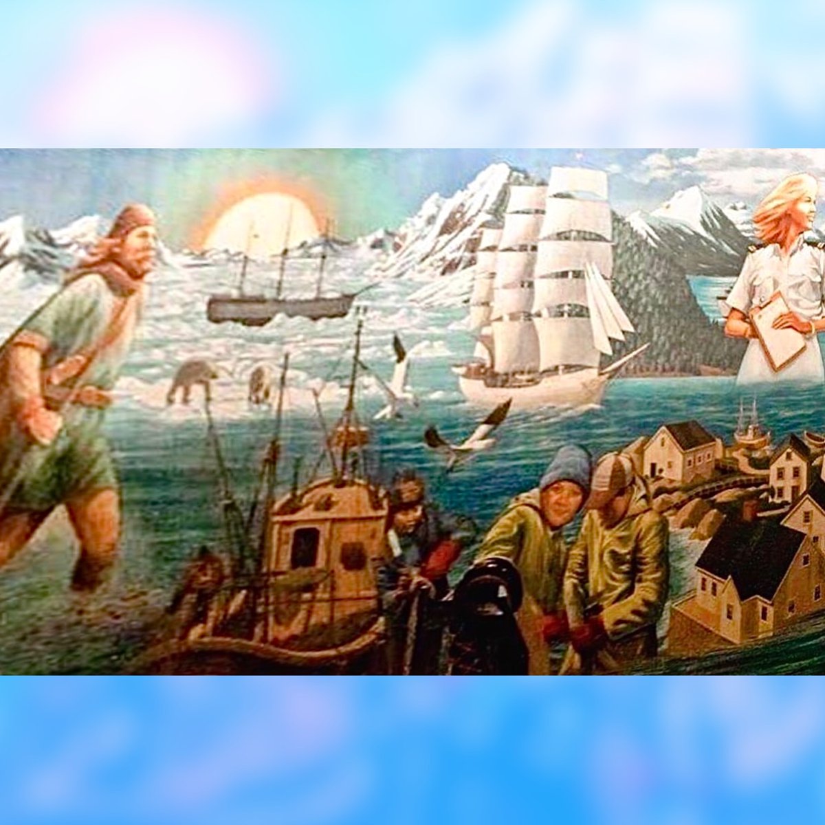 Parkeology's tweet photo. One glimpse and you can almost smell it, right? Sanitized flume water. Puddles in viking longboats. That first misty climb up to Odin's eye. We like to think Maelstrom's loading mural is still in Norway, hidden behind Frozen at Epcot. We wish it would return to Disney World. https://t.co/WRXH8NxFTv