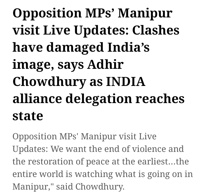 SandhyaS64891's tweet photo. Opposition MPs visit Manipur, calling for an end to violence and the restoration of peace. Let's hope for swift progress and global attention to the situation. #Manipur #PeaceInManipur #EndViolence https://t.co/xmLe2hWIqd