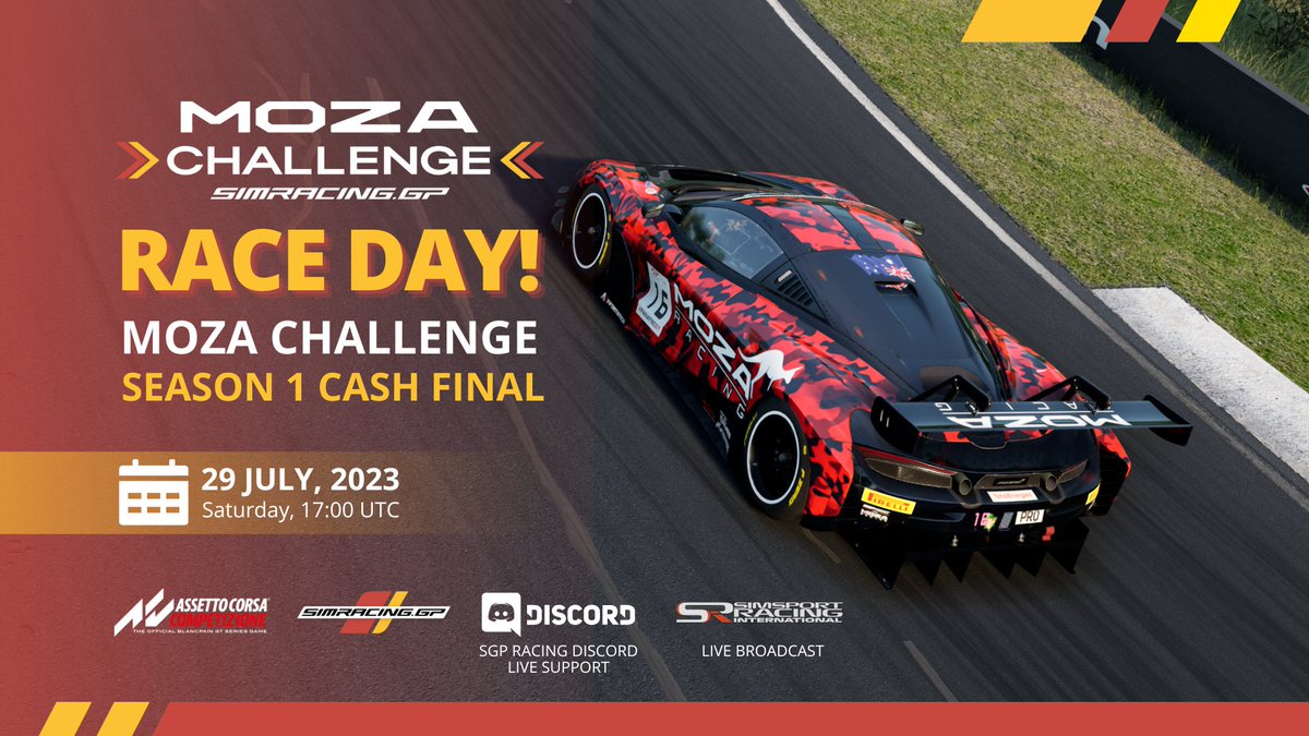 💰Season One Cash Final💰

Live Now - twitch.tv/sgp_racing
Live Timing - pitwall.live/timing/simraci…

Watch the top 32 drivers from Season One take on Bathurst in an hour long sprint race to take home cash prizes!

Broadcast by <a href="/SimsportSoluti1/">Simsport Solutions</a> 

#moza #sgp