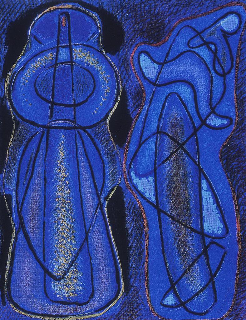 MenschOhneMusil's tweet photo. Alexander #Archipenko (1887–1964) Prophet and Woman Gouache and pastel, 1961. https://t.co/AE5QHQtJVp