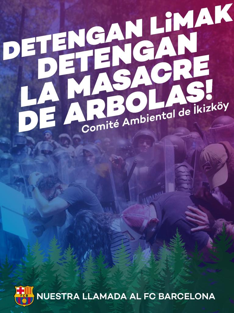 ikizkoydireniyo's tweet photo. Net Zero Hours Left For #AkbelenForest 

#CutOffContactWithLİMAK

@FCBarcelona 
@JoanLaportaFCB https://t.co/roqge0l0DG