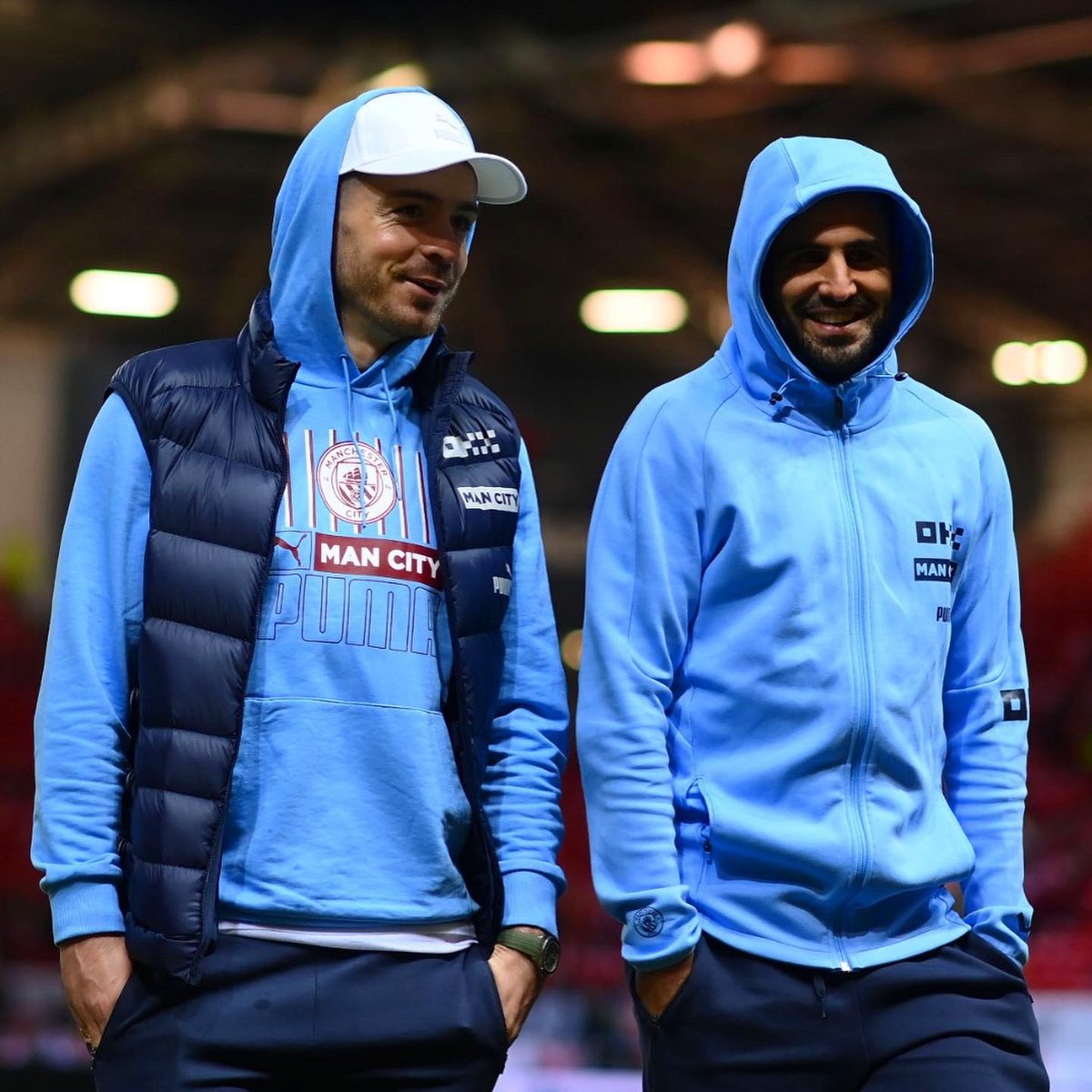 JackGrealish's tweet photo. Ahhh @Mahrez22 🤣 What a guy!! One of the funniest guys I’ve ever met and one of the best I’ve ever played with 🪄 all the best my brother you will be missed 🫶🏻💙 https://t.co/CIxnpcsomD