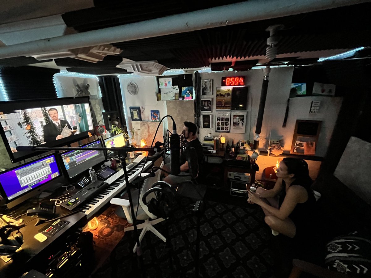 IamAntRodriguez's tweet image. What happens after the Dub session? We enjoy some cuts from the ebenezerthetraveler movie. Oh, and awesome convo too! #filmscoring #voicedubbing #musicforfilm #musictopicture #musiccomposer #filmdirector #actress #valentivisionfilms #production #musicproduction #filmproduction
