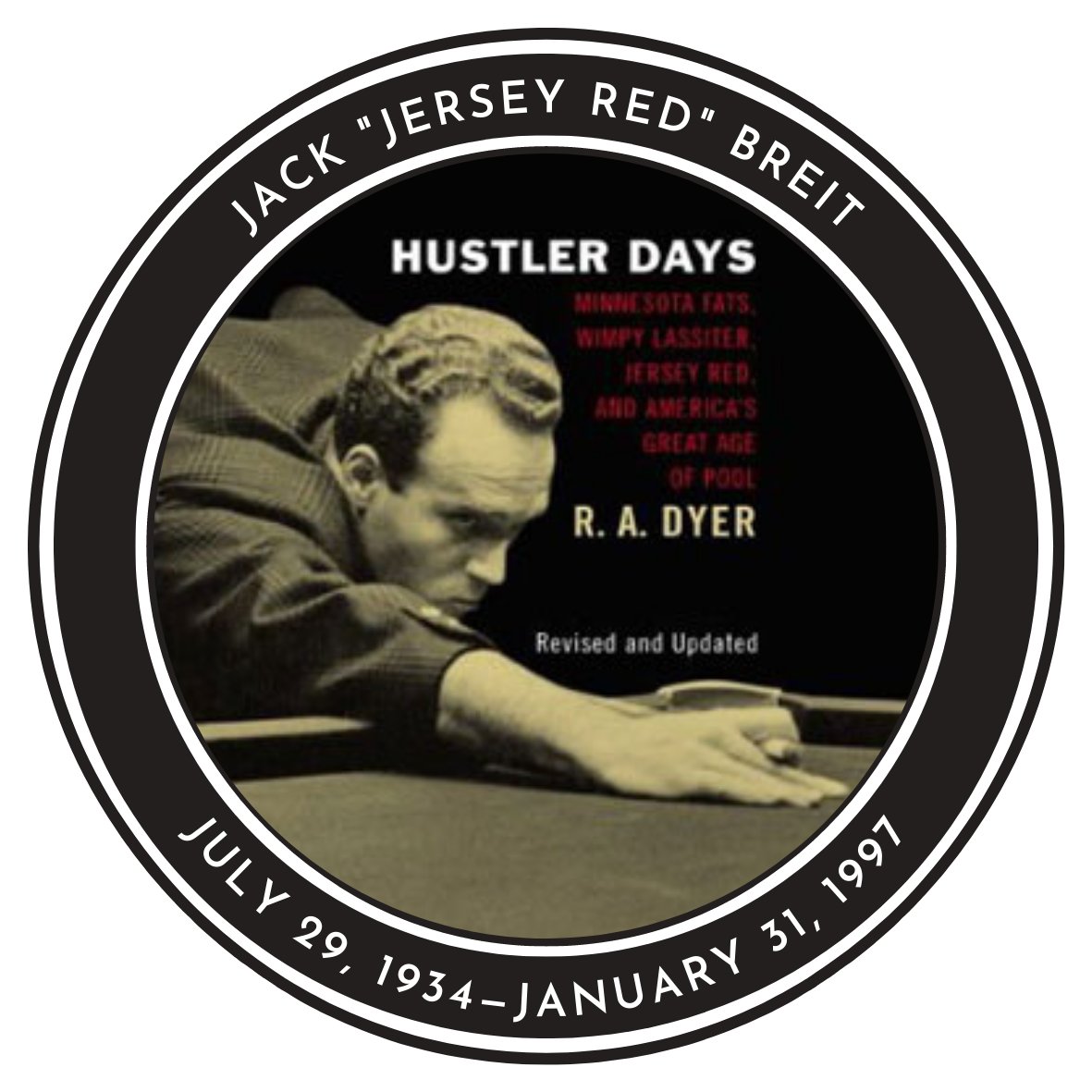 PoolHistoryBlog's tweet image. July 29th is the birth anniversary of famed one-pocket player Jack "Jersey Red" Breit, the brash-talking legend profiled in R.A. Dyer's 2003 book, Hustler Days. #poolhustler #onepocket #nineball