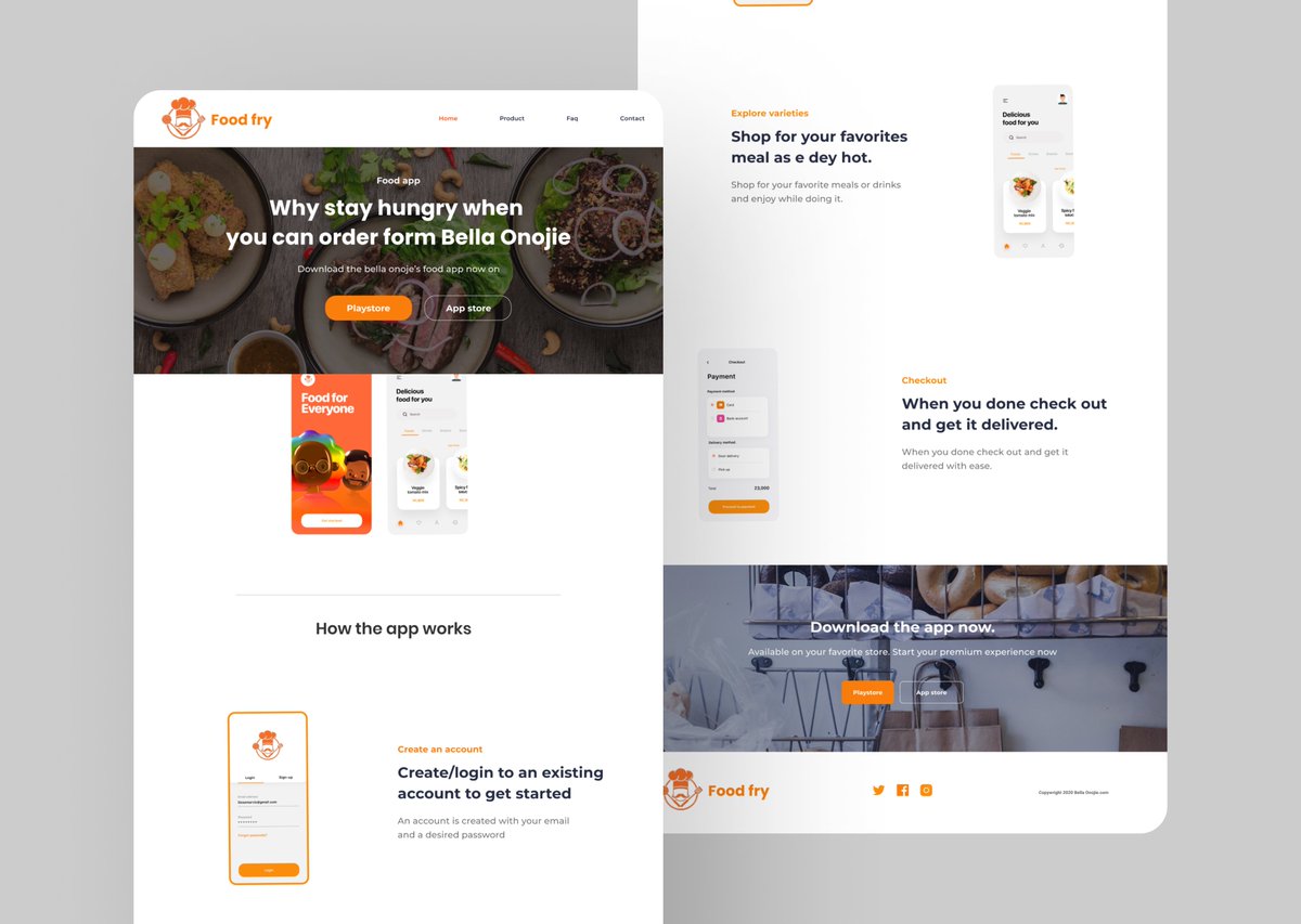 AdeelKhalid3392's tweet image. 🍔 Introducing FoodFry Web 🍕 - A mouthwatering user interface for a delightful food ordering experience! 🌮🍟 #UIUX #FoodFryWeb #DesignDelights #FoodieExperience #uidesign #uidesignchallenge #digitaldesign #designinspiration #designportfolio