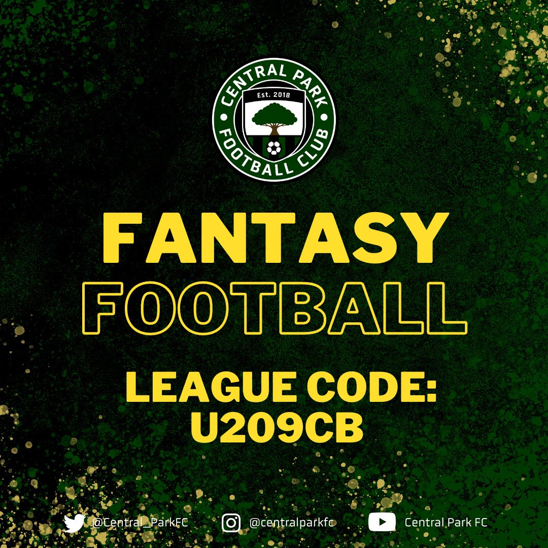 Central_ParkFC's tweet photo. 📣 Calling all Fantasy Premier League fans! Please join our Central Park FC Fantasy League! 

League Code: u209cb

Or follow the link below ⬇️:
https://t.co/PvPZNxcCbO

🟢⚫️⚽️🏆

#mens11aside #grassrootsfootball #football #soccer #premierleague #fantasyleague #fantasyfootball https://t.co/V1cCcO1SV7