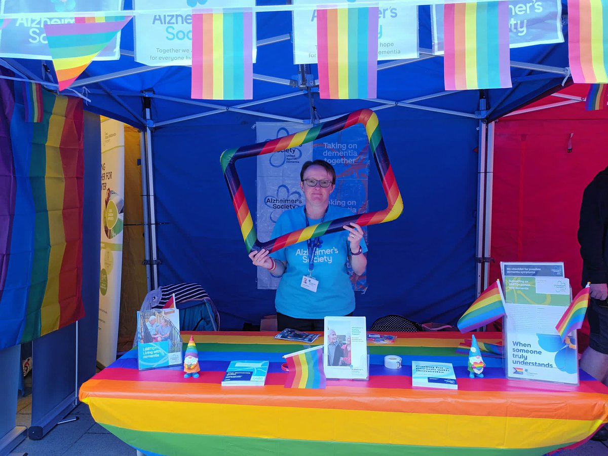 Fabulous day at Nottingham Pride raising awareness of the support we offer. @alzheimerssoc @KateLeeCEO
