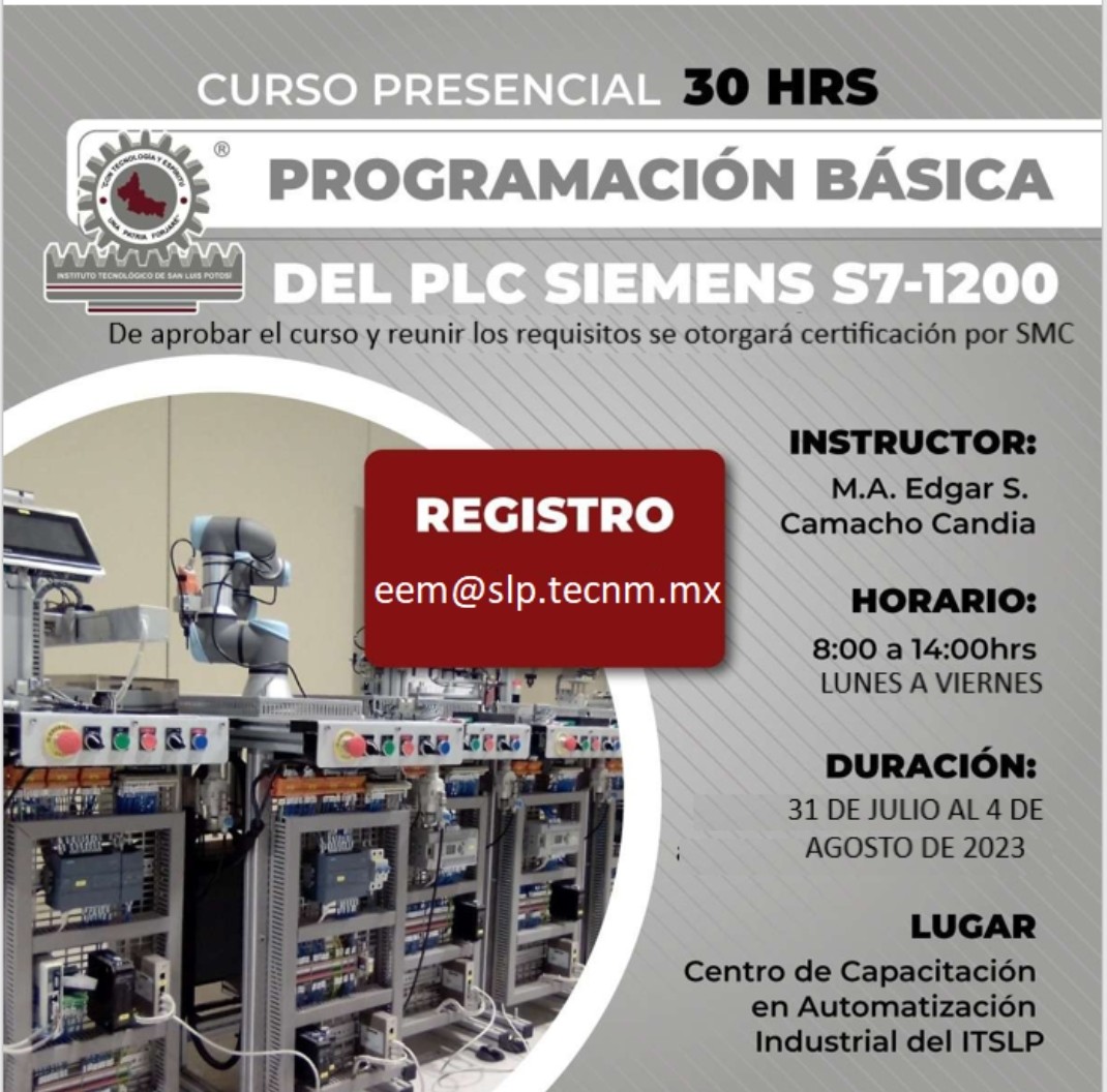📣ATENCIÓN📣
El ITSLP se encuentra ofreciendo el siguiente curso, para todos aquellos interesados favor de enviar un correo a: eem@slp.tecnm.mx