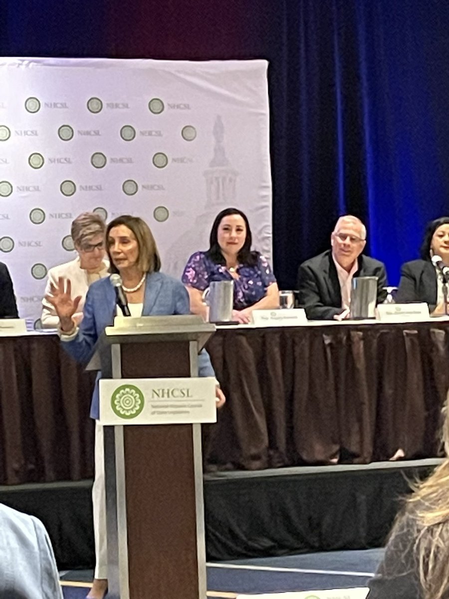 SenatorLuz's tweet photo. Listening to Speaker Emerita Nancy Pelosi @NHCSL Executive Committee Mtg
Proud of house Minority leader @RepAngelaRomero incoming president of NHCSL 👏🏼👏🏼👏🏼 https://t.co/fiaG07HtdI