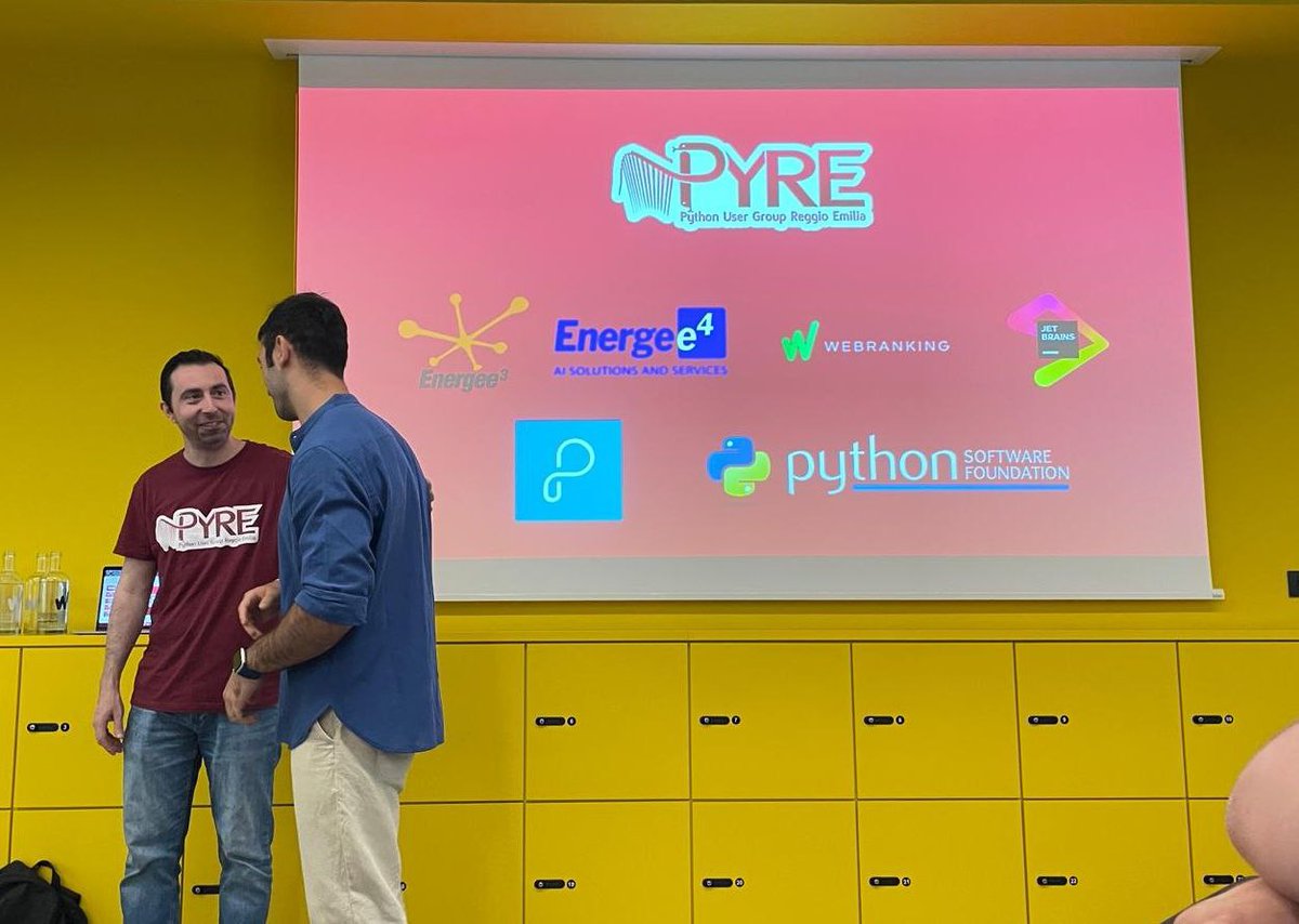 pyrecommunity's tweet photo. Un mese è volato da quando ci siamo incontrati per l'ultimo meetup Python Reggio Emilia! 🎉
Grazie a Enrico Lari, Energee3 e @wr_it per averci ospitato!
Ci stiamo godendo una pausa estiva, ma siamo pronti a tornare a Settembre!
#PythonReggioEmilia #ReggioEmilia #PyRE https://t.co/dUrqQvmFbU