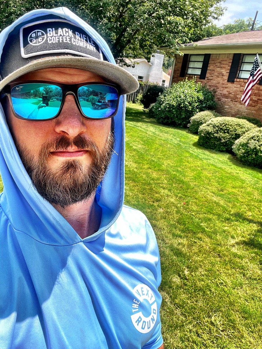 ESALLS's tweet photo. @NextRoundLive new favorite yard work shirt! #nextroundlive @jimdunaway https://t.co/d4T7gMTAjr