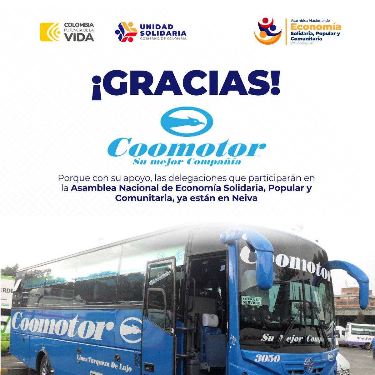 armandocuellara's tweet photo. Gran evento del Cooperativismo Nacional en el marco del Encuentro de Economías Solidarias, Populares y Comunitarias para el Cambio, en Neiva, junto a nuestro Presidente #GustavoPetro, Gobernador Huila Dr Luis Enrique Dussán y #asocooph 🇨🇴 #GustavoPetro #Coomotor #unidadsolidaria https://t.co/ExTkI8C3HG