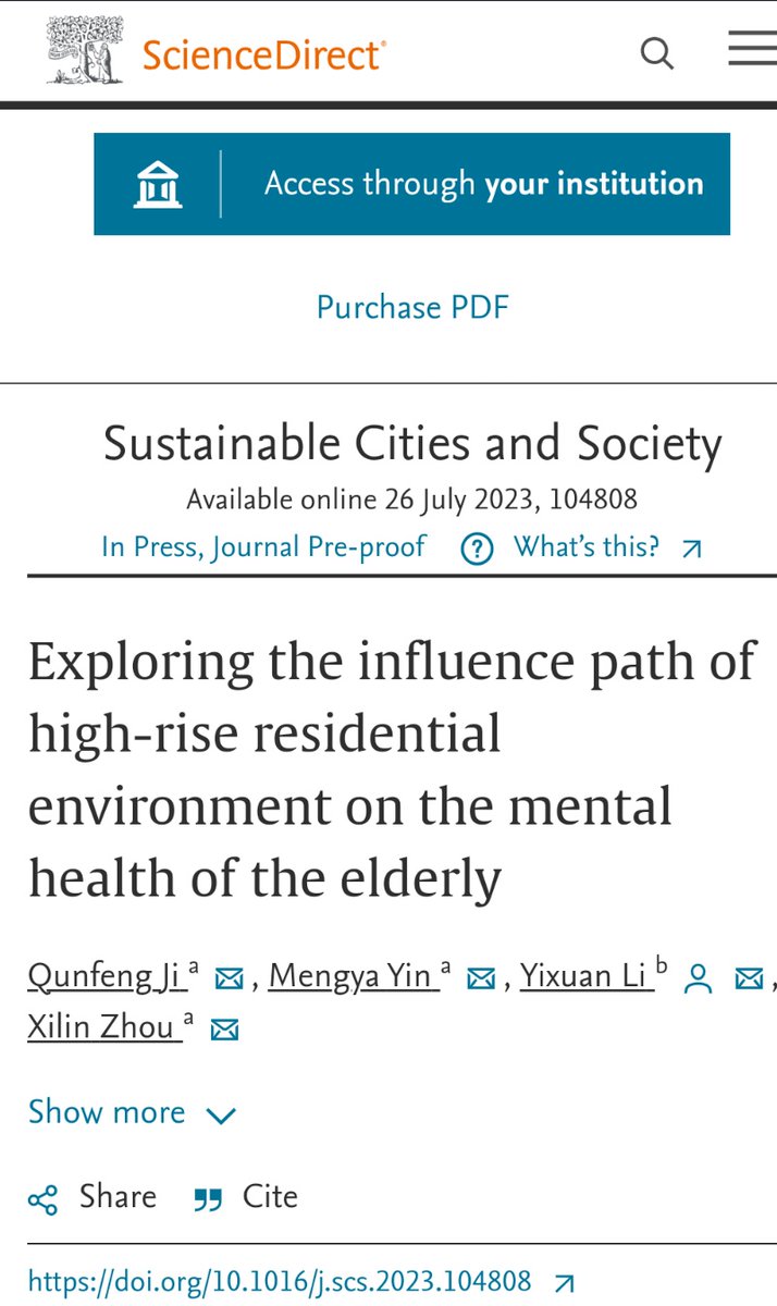 StreetTreck's tweet photo. 𝓢𝔱ᖇ𝐞Ⓔţ 𝐓𝓻Ⓔᶜ𝓀 #53
✍️Qunfeng J et al #Journal of #SustainableCities and #Society #July2023
"#Exploring the #Influence of #Highrise #Residential #Environment on #MentalHealth of #Elderly"
#StreetTreck🛤️ #FullArticle⏬
https://t.co/PbY9OWOe5v
https://t.co/7w4zPlPP7a https://t.co/tPEqv9Quj9