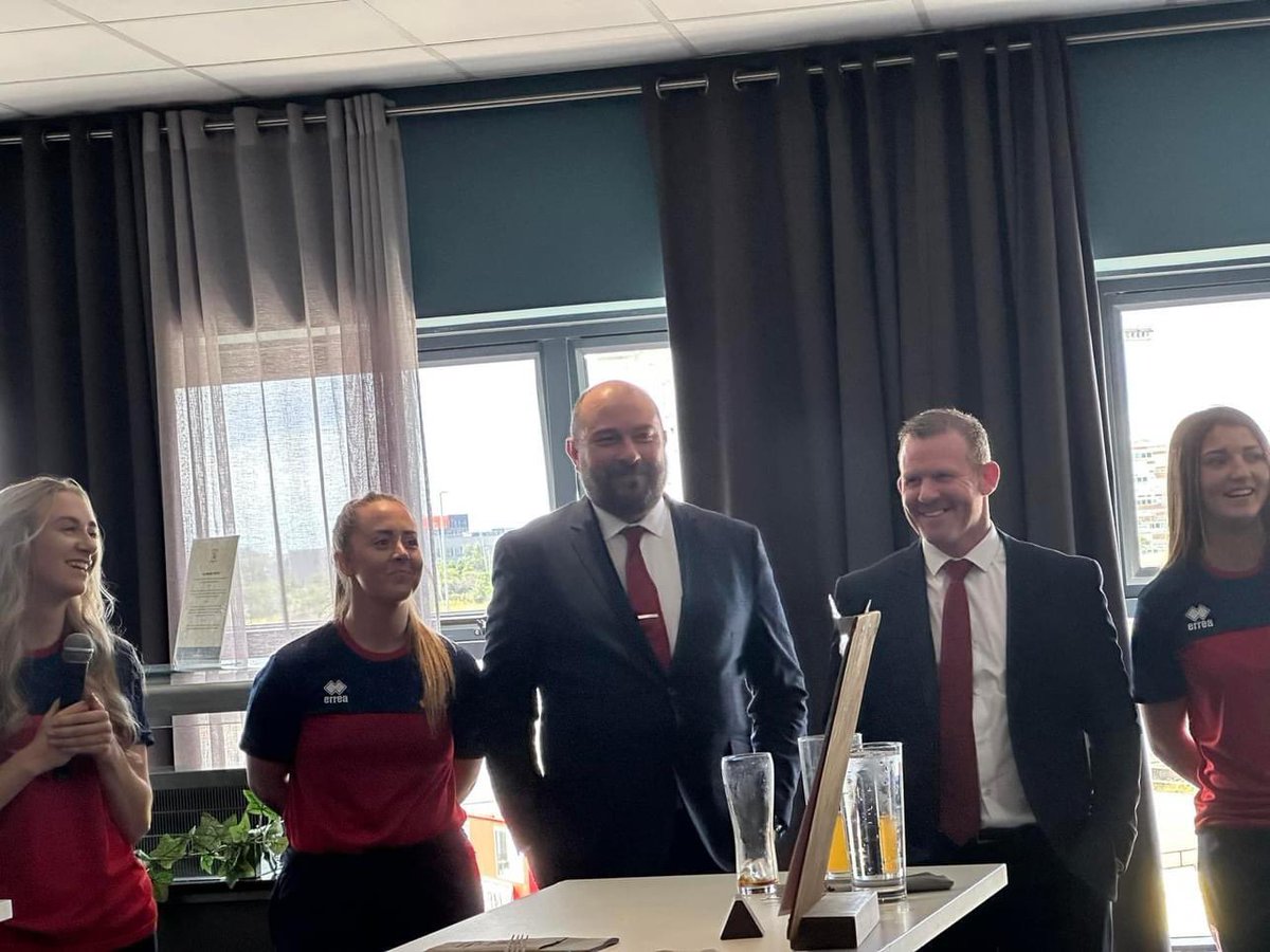 BoroWomen's tweet photo. A great day supporting @Boro in their final preseason match! Some of our players @lwareham1 , @ellen_packham  and @FranWardd attended the game with Manager @mickmulhern6 and General Manager @BenFisher1976 .  It was a great day spending  time with supporters, sharing updates on the season ahead! #UTBW #UTB