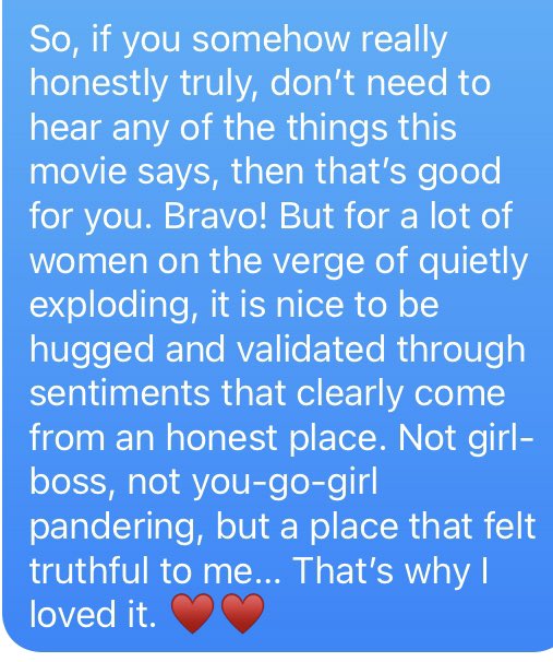 TomiLaffly's tweet image. Feel like the discourse around whether #Barbie’s feminism is too obvious or whether it is feminist has been missing the point that the film wasn’t trying to outsmart anyone. As I said in my review, sometimes, u want to rehear the obvious. Some thoughts I just texted a friend… x