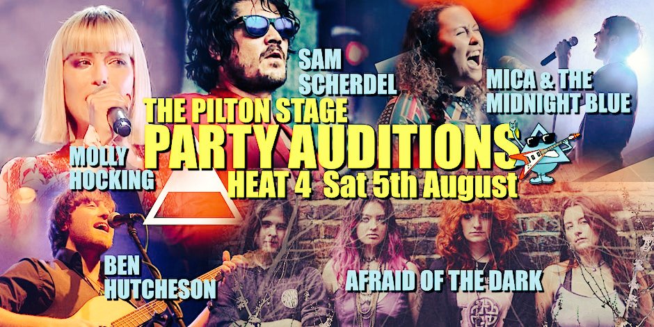 PiltonParty's tweet image. Heat 4 of the Pilton Party auditions, next Saturday #livemusic from  @MollyHocking @samscherdel @BenHutcheson #afraidofthedark #micaandthemidnightblue on @thepiltonstage
Tickets £8 🎫 🔊 eventbrite.co.uk/e/the-pilton-s…🎟️