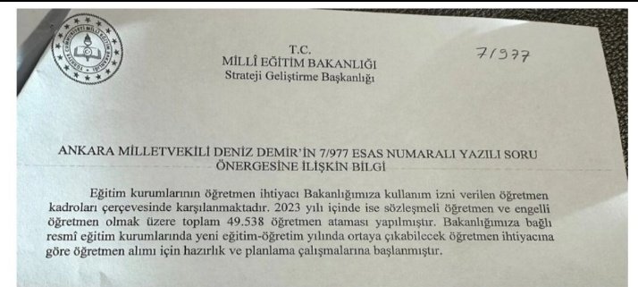 Dışişleri Bakanlığı böylesine diplomatik bir metin yazamaz MEB! 
Tüm olasılıkların adı yanıt olabilir mi? Adam "iki oğlumdan biri kesin evliya" demiş. 
"Nassı yani?" demişler.
Yanıt: "Birisi yağmur yağacak, diğeri yağmayacak diyor. Birisinin dediği mutlaka çıkıyor!" 
Fıkrasınız!