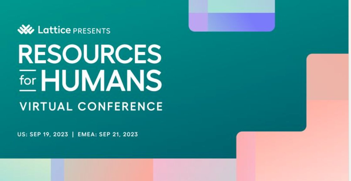 Join <a href="/LatticeHQ/">Lattice</a> for the fourth annual Resources for Humans Virtual Conference, where you'll hear insights from the industry's most innovative HR professionals, executives, and thought leaders lattice.com/rfh-virtual-20… #RfHVirtual #HRresources