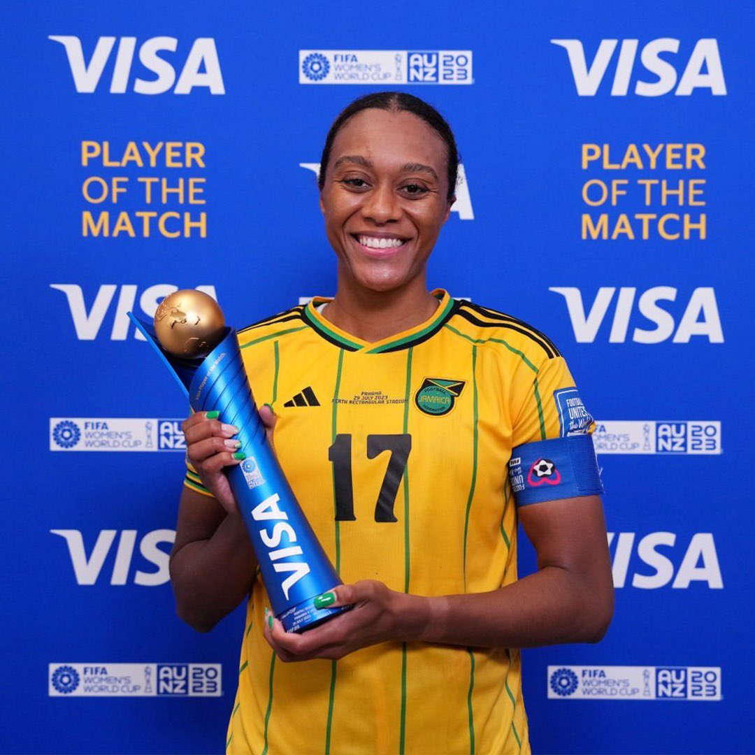 🗣️ Say it with us: 
Her name is Allyson 'SWAY-B'... and she's Captain Fantastic ✨🙌🏿

🇵🇦 0 - 1 🇯🇲
.
#ReggaeGirlz #FIFAWomensWorldCup #PANJAM #FIFAWWC #BeyondGreatness #JFF_Football