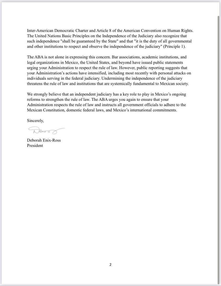 La fortaleza del Estado de Derecho radica en la solidez de sus instituciones. 

La Independencia Judicial juega un papel clave y fundamental para nuestro País.

  #ABA #ANADE