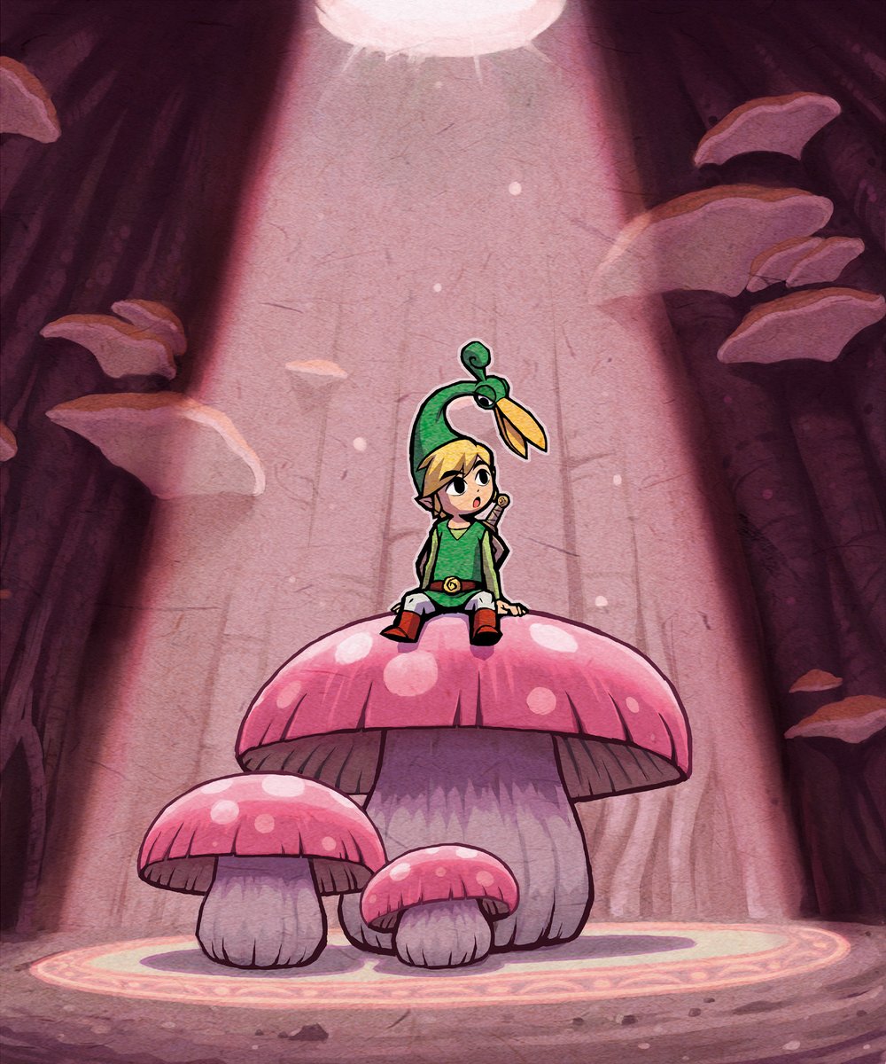 BatRandomn's tweet photo. I love how Nintendo made all of these little Minish Cap art pieces theyre all so charming https://t.co/JqXmGdd67h