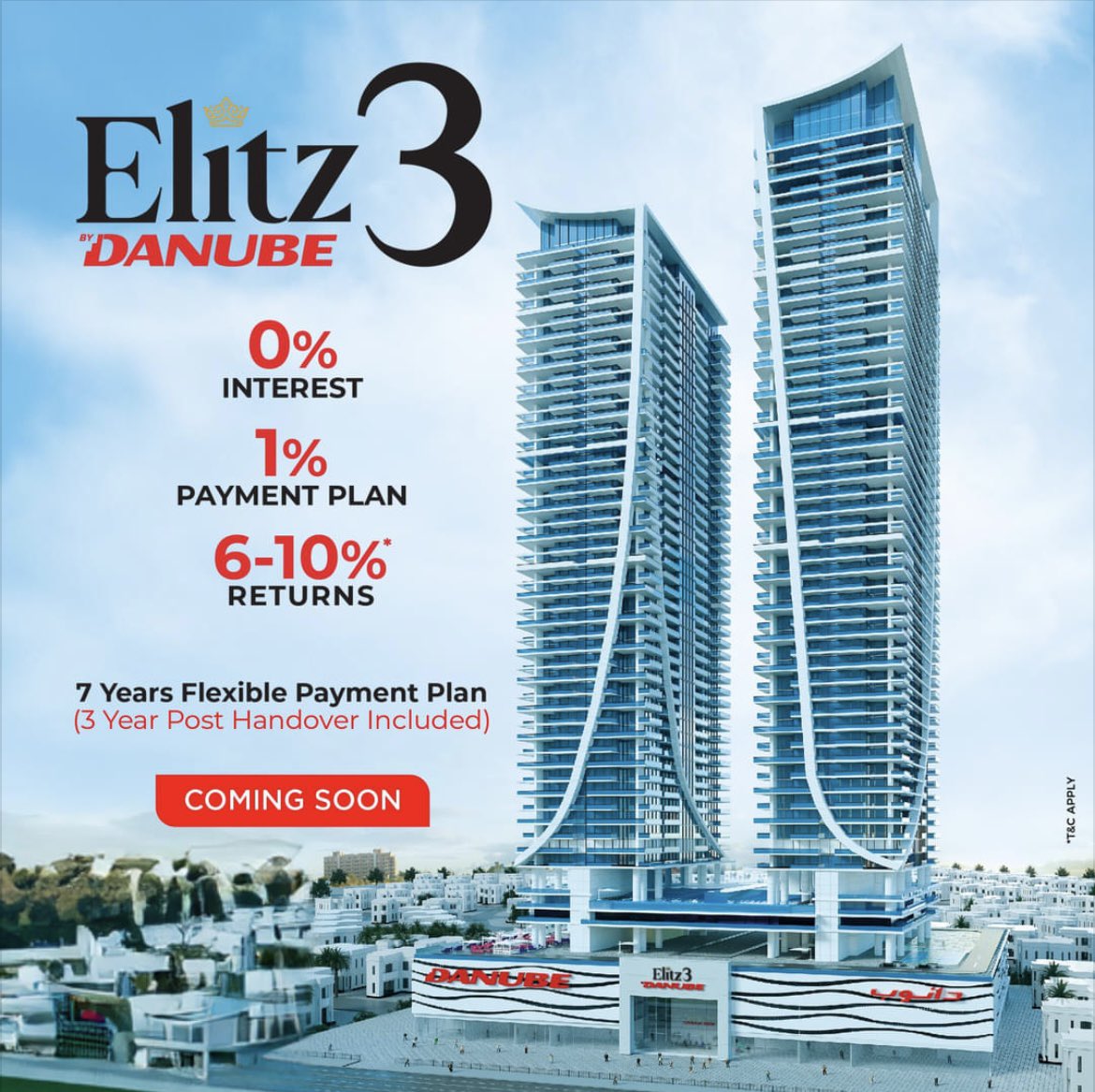 DubaiHaus's tweet photo. Elitz 3: Where luxury meets iconic architecture. Seamless accessibility, a solid investment deal - 0% interest, 1% payment, 6%-10% ROI*. 

Enquire now and get a fully furnished apartment.

📲 +971505231194

#Elitz #Elitz3 #Danube #ROI #DubaiHomes #Kapitalanlage #Eigenheim #DXB https://t.co/4BhMtsImu9
