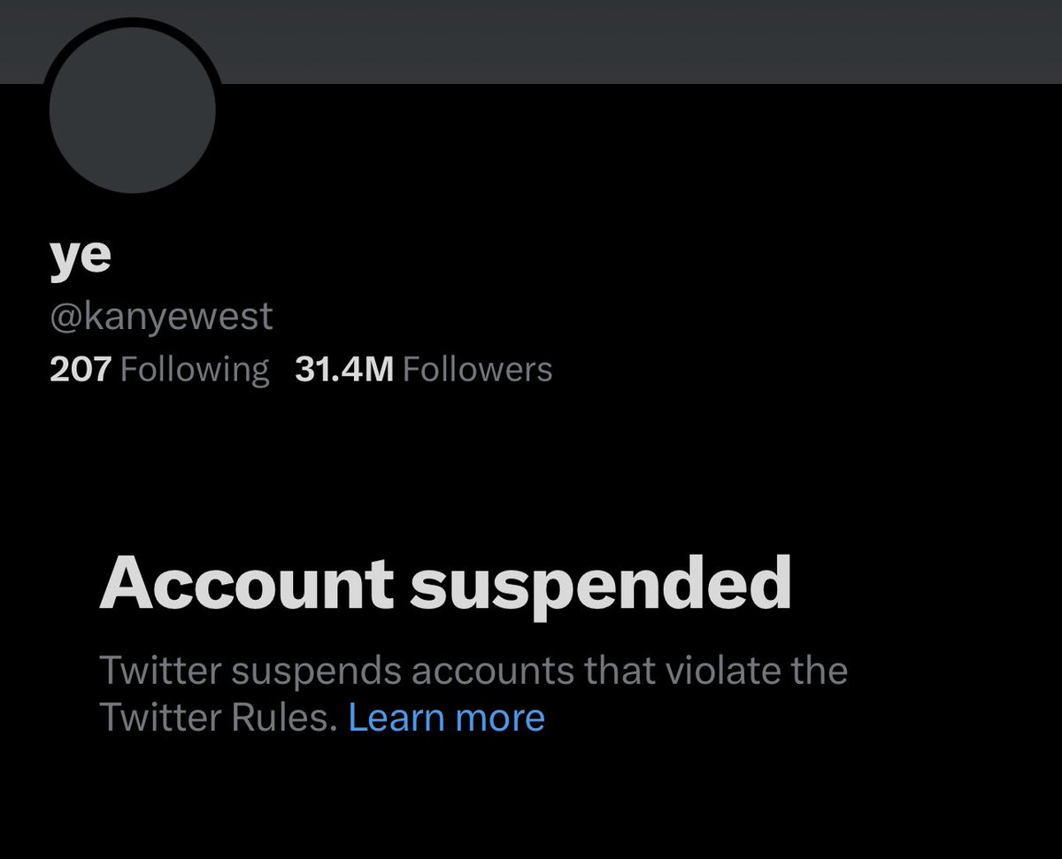 CensoredMen's tweet photo. 🚨#BREAKING: Ye has been BANNED again! https://t.co/SCrOYW0mjc