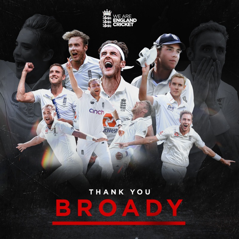englandcricket's tweet photo. 🏴󠁧󠁢󠁥󠁮󠁧󠁿 Matches: 1️⃣6️⃣7️⃣
☝️ Wickets: 6️⃣0️⃣2️⃣ 
🏏 Runs: 3️⃣6️⃣5️⃣4️⃣ 

🏆 4x Ashes wins
🌍 1x T20 World Cup

🎖️ MBE for services to cricket

Thank you, Broady ❤️