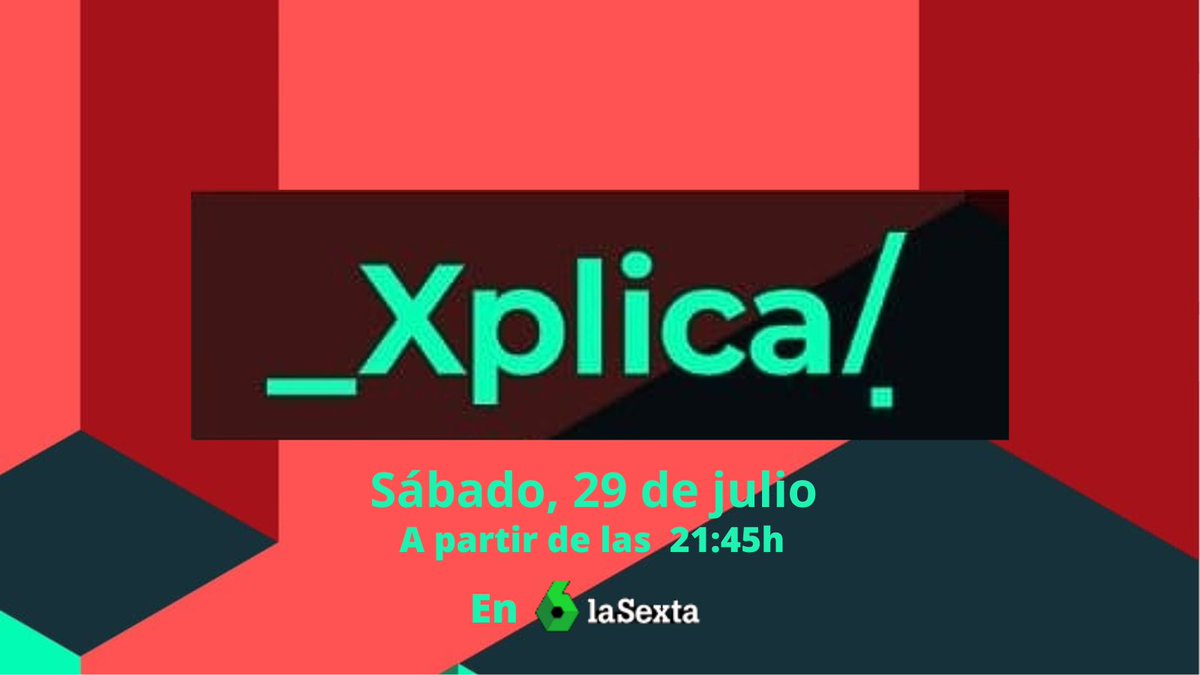 abalosmeco's tweet photo. Esta noche, a partir de las 21:45h, participo en el programa @laSextaXplica de @jjyelamo. Repasaremos la actualidad política y social.

🔴 Síguelo en @laSextaTV, #atresplayer o a través de este enlace. +➤ https://t.co/fCTiQVAody

… Y por supuesto, ¡#FelizSábado! #Adelante https://t.co/CE2nldjbrf