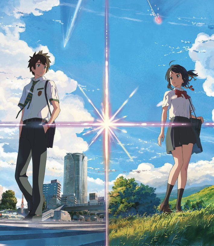 favlovestaylor's tweet photo. taki and mitsuha from #yourname listen to taylor swift ! their fav song is seven https://t.co/OS2KP7I94X