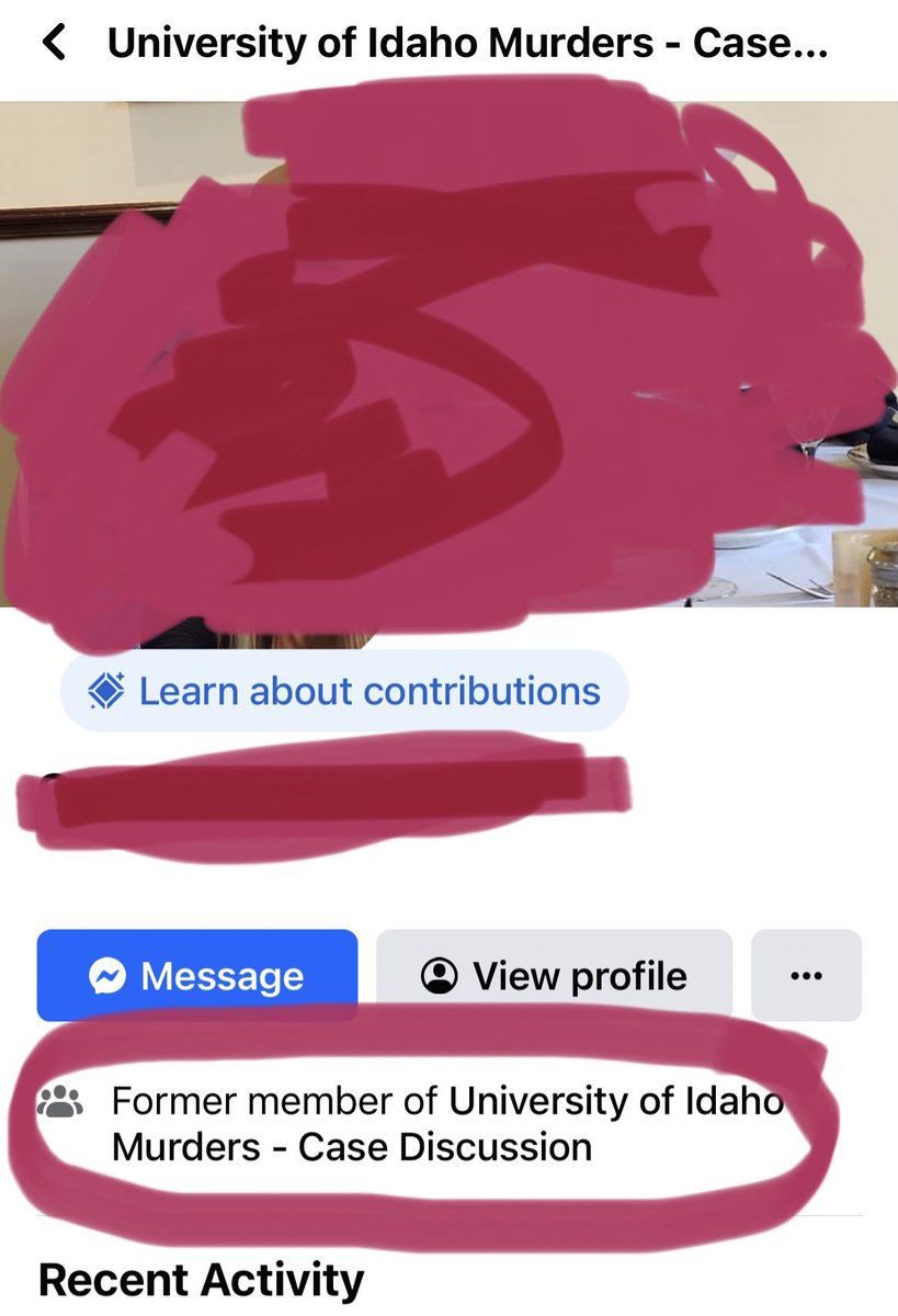 Unsurprising. The person who said theres bullies in the group is a Former Member now. Her comment is also gone. Could she have left? Sure but given history & the obv need to control the group narrative I think its safe to say she was removed #BryanKohberger #UOIMCD #ControlIssues